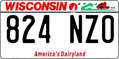 WI license plate 824NZO