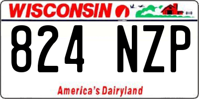 WI license plate 824NZP