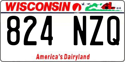 WI license plate 824NZQ