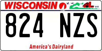 WI license plate 824NZS