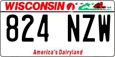 WI license plate 824NZW