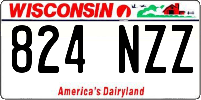 WI license plate 824NZZ