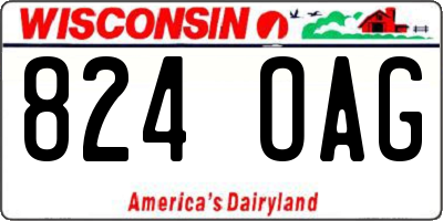 WI license plate 824OAG