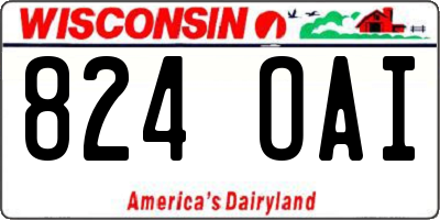 WI license plate 824OAI