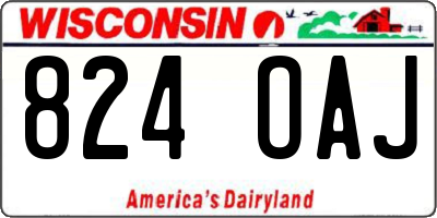 WI license plate 824OAJ