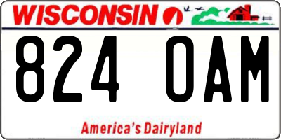 WI license plate 824OAM