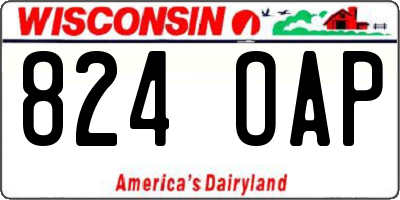 WI license plate 824OAP