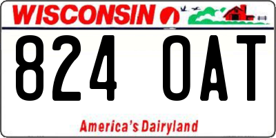 WI license plate 824OAT