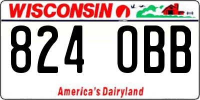 WI license plate 824OBB