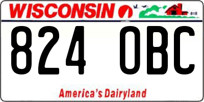 WI license plate 824OBC