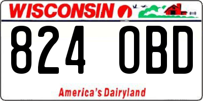 WI license plate 824OBD