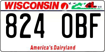 WI license plate 824OBF