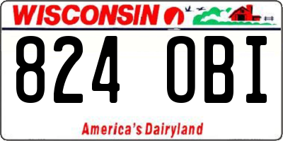 WI license plate 824OBI