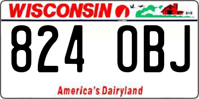 WI license plate 824OBJ
