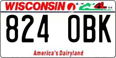 WI license plate 824OBK