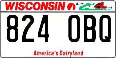 WI license plate 824OBQ