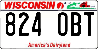 WI license plate 824OBT