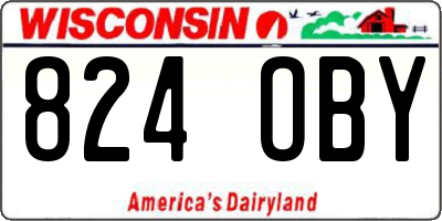 WI license plate 824OBY