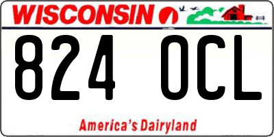 WI license plate 824OCL