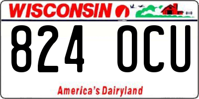WI license plate 824OCU