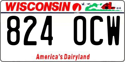 WI license plate 824OCW