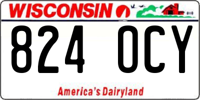 WI license plate 824OCY