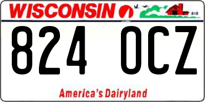 WI license plate 824OCZ
