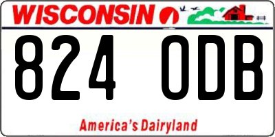 WI license plate 824ODB