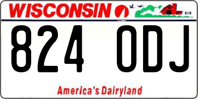 WI license plate 824ODJ