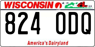 WI license plate 824ODQ