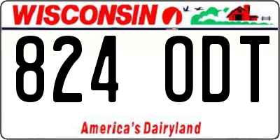 WI license plate 824ODT