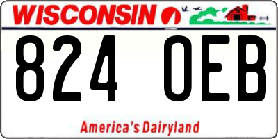 WI license plate 824OEB