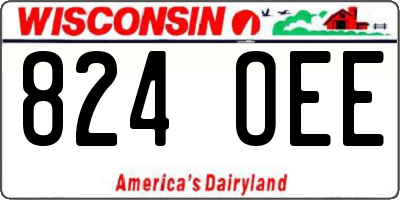 WI license plate 824OEE