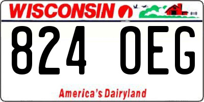 WI license plate 824OEG