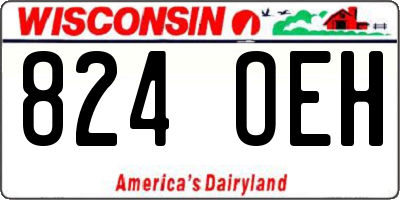 WI license plate 824OEH