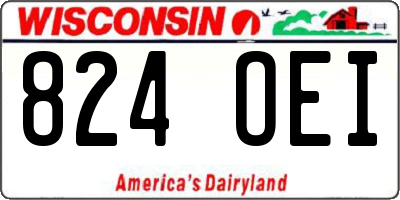 WI license plate 824OEI
