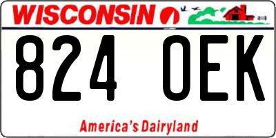 WI license plate 824OEK