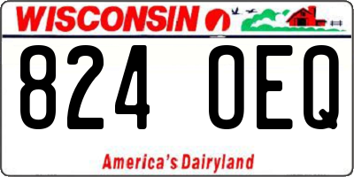 WI license plate 824OEQ