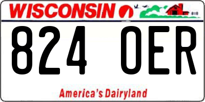WI license plate 824OER