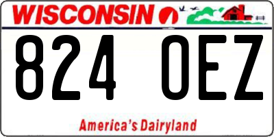 WI license plate 824OEZ