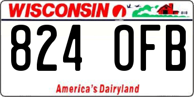 WI license plate 824OFB
