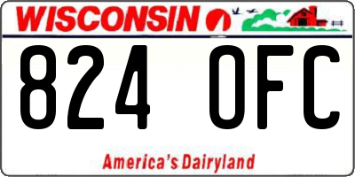 WI license plate 824OFC