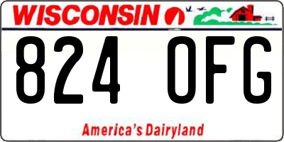 WI license plate 824OFG