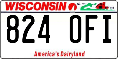 WI license plate 824OFI