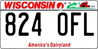 WI license plate 824OFL