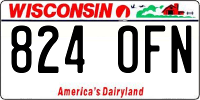 WI license plate 824OFN