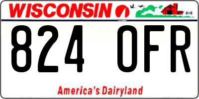 WI license plate 824OFR