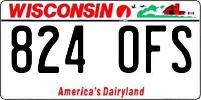WI license plate 824OFS