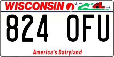 WI license plate 824OFU