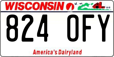 WI license plate 824OFY